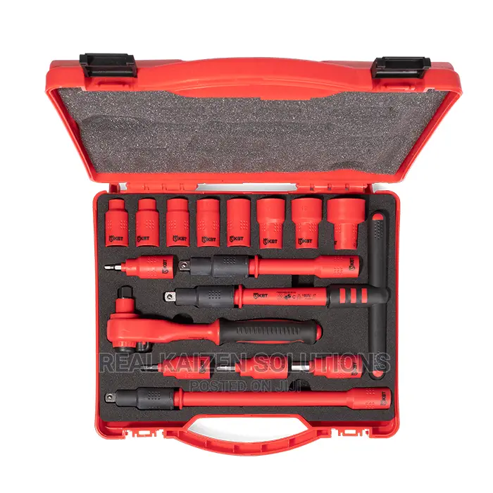 YATO 16pc Prof VDE Insulated Ratchet Wrench Socket Set