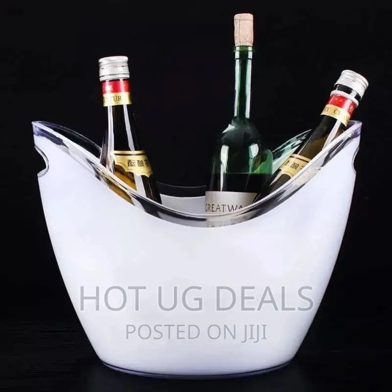 7L Bar Butler Wine Bucket Oval Clear Ps Plastic,- White