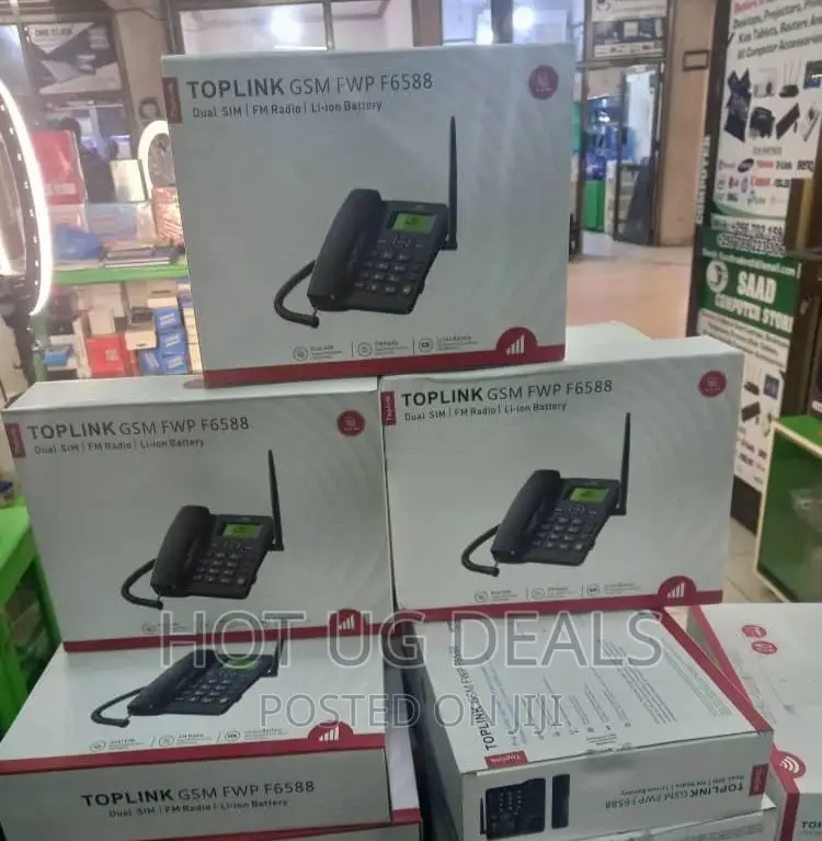 Top Link Fixed Wireless Phone – GSM FWP 6588- Black