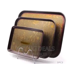 Rectangular Rubber Trays (3pcs) - Brwon