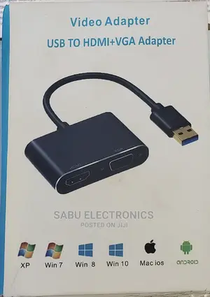 Video Adapter, USB to VGA +HDMI