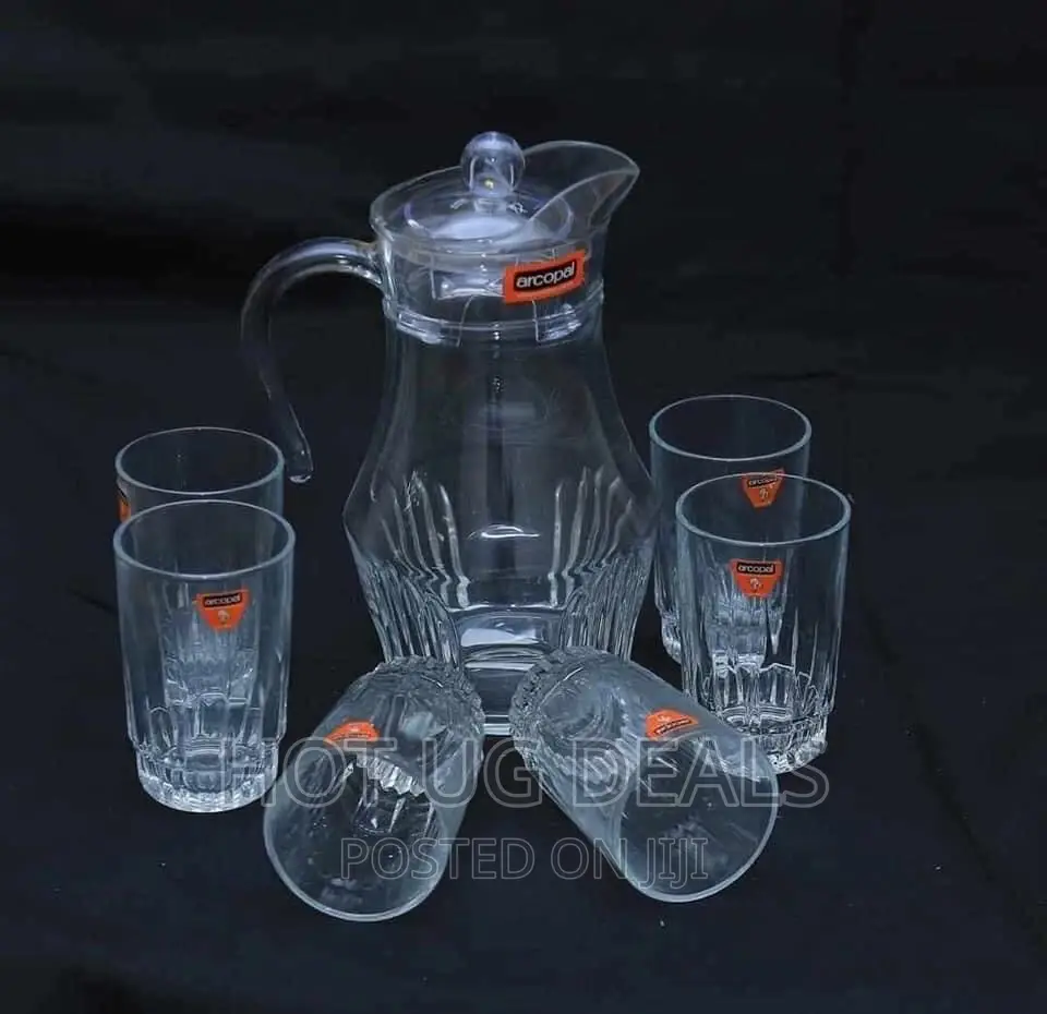 Arcopal Lancier 7-Piece Drinking Glasses Jug Set