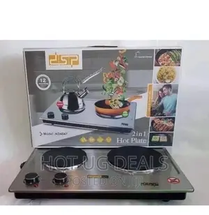 DSP Electric Double Burner Hot Plate Stainless Steel -Grey
