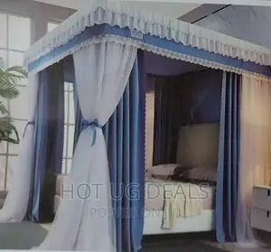 6by6 Hotel Collection Mosquito Net With Stands -White, Blue
