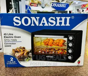 Sonashi French Electric Oven, Sto-735f, 45 Ltrs, 2000w-black
