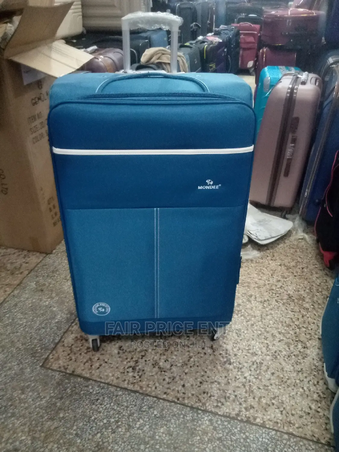 Original Cloth Suitcases Made by Monde.Medium( Blue)