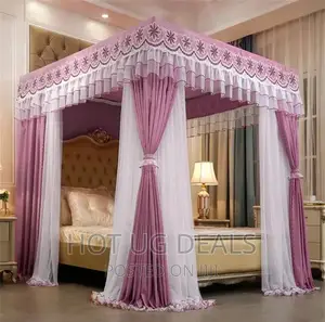 6*6 Hotel Collection Mosquito Net With Stands - Multicolor