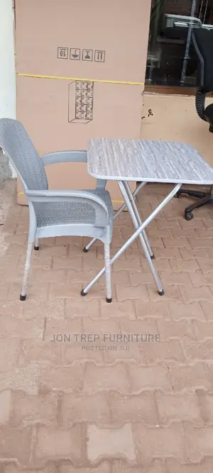 Plastic Reading Chairs Table Gray.