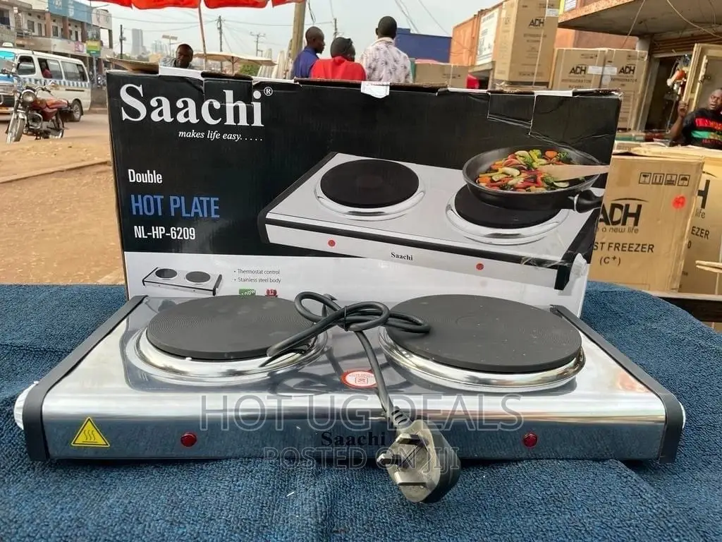 Saachi Double Hot Plate Electric Cooker – White,Black