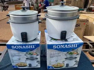 Sonashi 2.8 L Rice Cooker With Steamer – Tempered Glass Lid