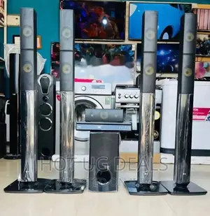 Lg Home Theatre 1000w Lhd657 4 Tall Speakers - Black