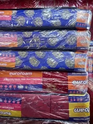 High Density Eurofoam Mattress 6x6x8inches.(Blue)