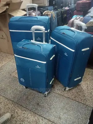Original Cloth Suitcases . Medium ( Blue)