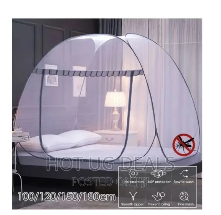 5*6 Folding Mosquito Net Tent Canopy For Beds - White