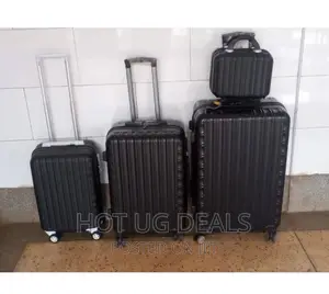 Plastic Waterproof Suitcase With Varying Prices- Black