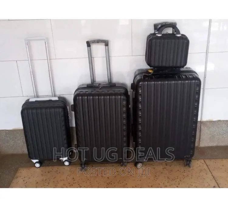 Plastic Waterproof Suitcase With Varying Prices- Black