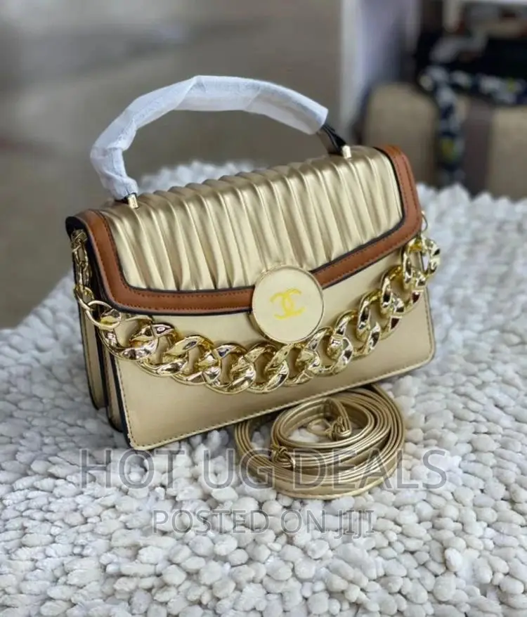 Ladies Designer Classic Handbag - Gold
