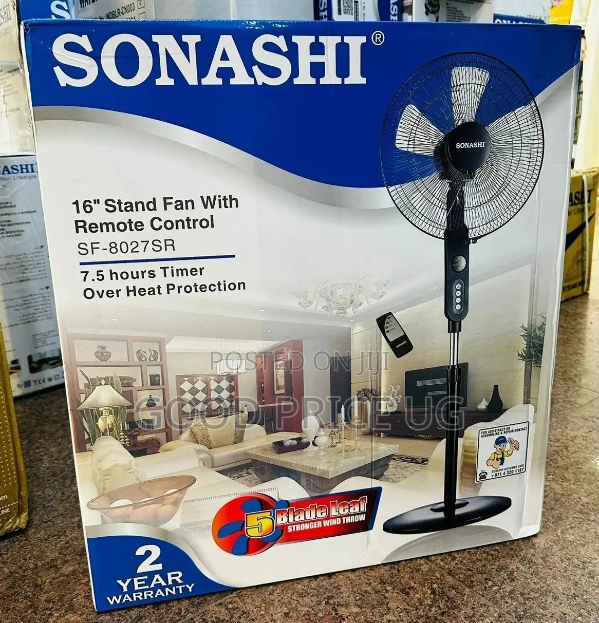 Sonashi 16 Inches Stand Fan With Remote Control .