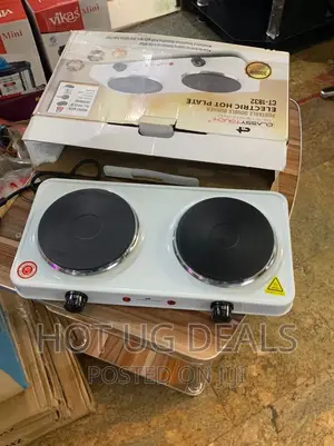 High Quality Electric Double Hot Plate – White