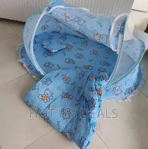3pc Baby Mosquito Net With Pillow and Pad - Blue