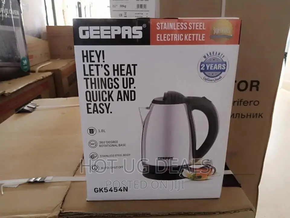 Geepas 1.8 Liter Stainless Steel Electric Kettle – Silver