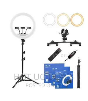 14 Inches Ring Light for Livestream With Tripod Stand- Black