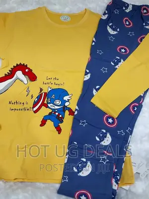 Unisex Children Night Wear Set (8 - 10 Years)- Multicolour