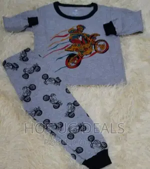 Unisex Children Night Wear Set (8 - 10 Years)- Multicolour