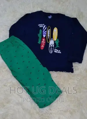 Unisex Children Night Wear Set (8 - 10 Years)- Multicolour