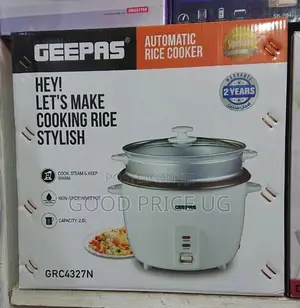 Geepas Rice Cooker With Steamer and 2 Years Warranty .