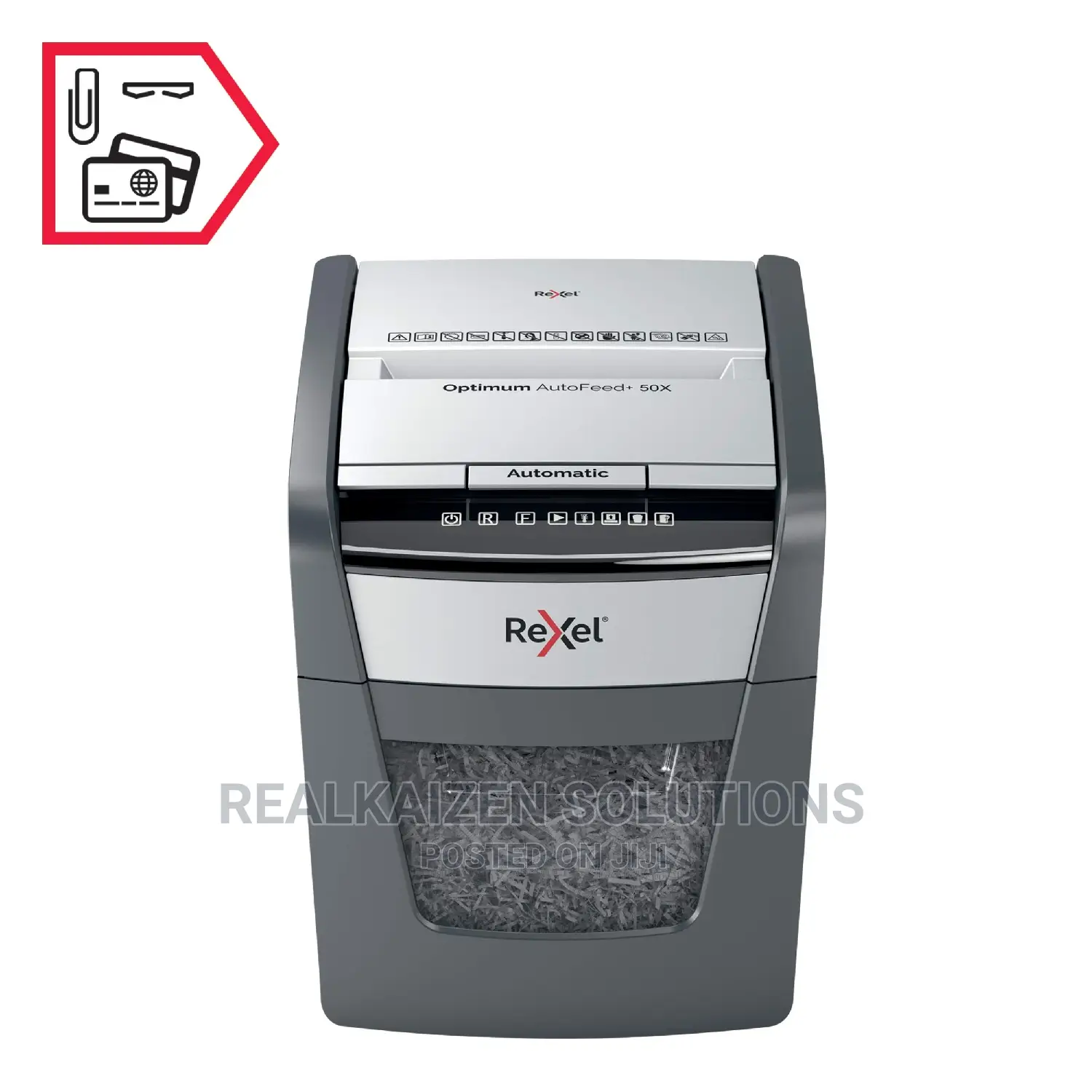 REXEL Optimum Autofeed+ Automatic Cross Cut 50paper Shredder