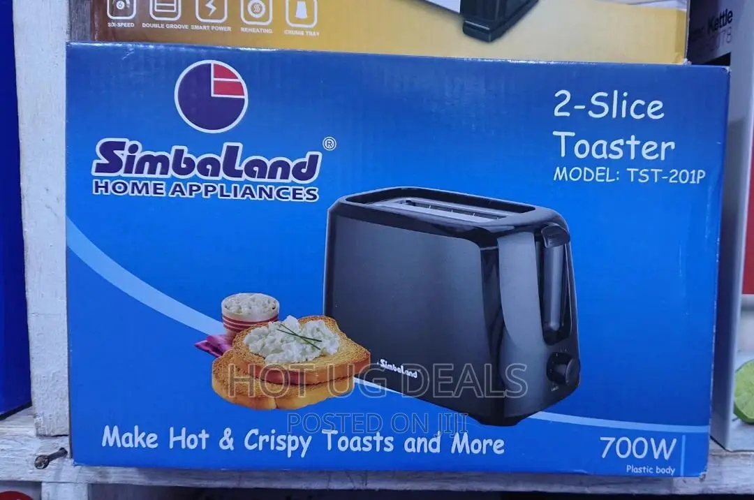 Simbaland 2 Slice Bread Toaster- Black
