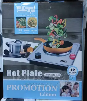 DSP Electric Cast-Iron Single Burner Hot Plate – Silver