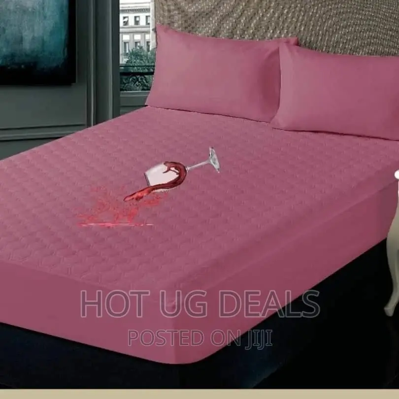 6*6 Quilted Waterproof Mattress Protector, Pink