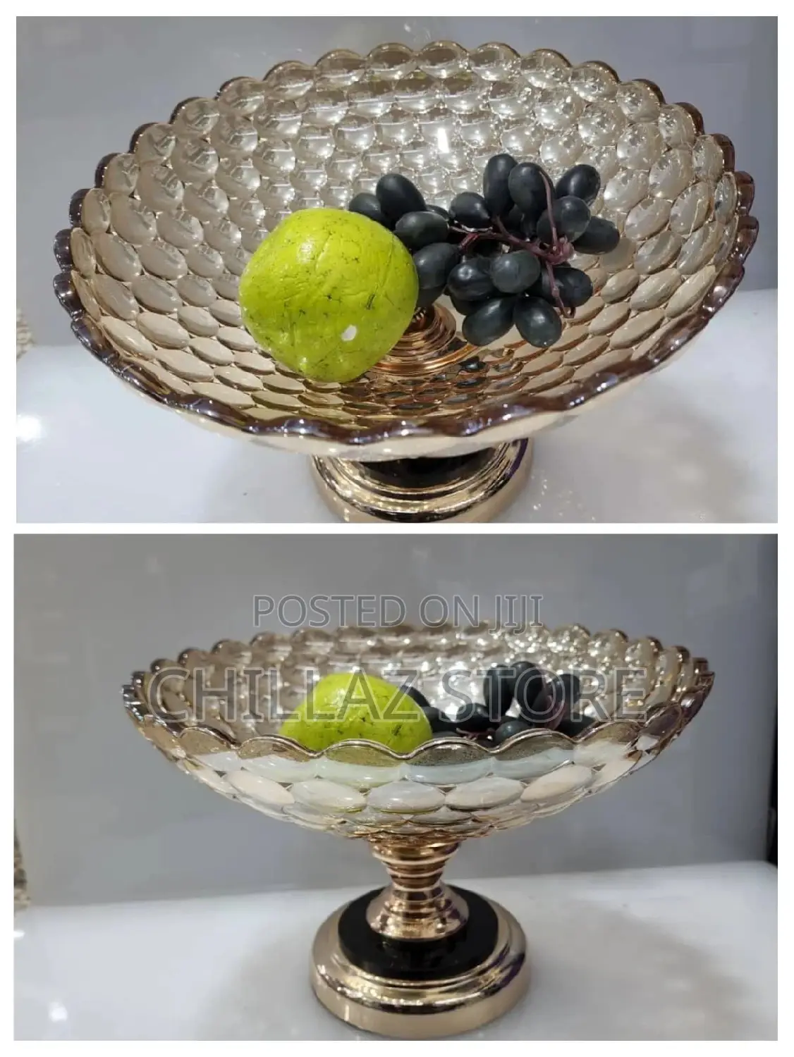 Glass Fruit Basket.