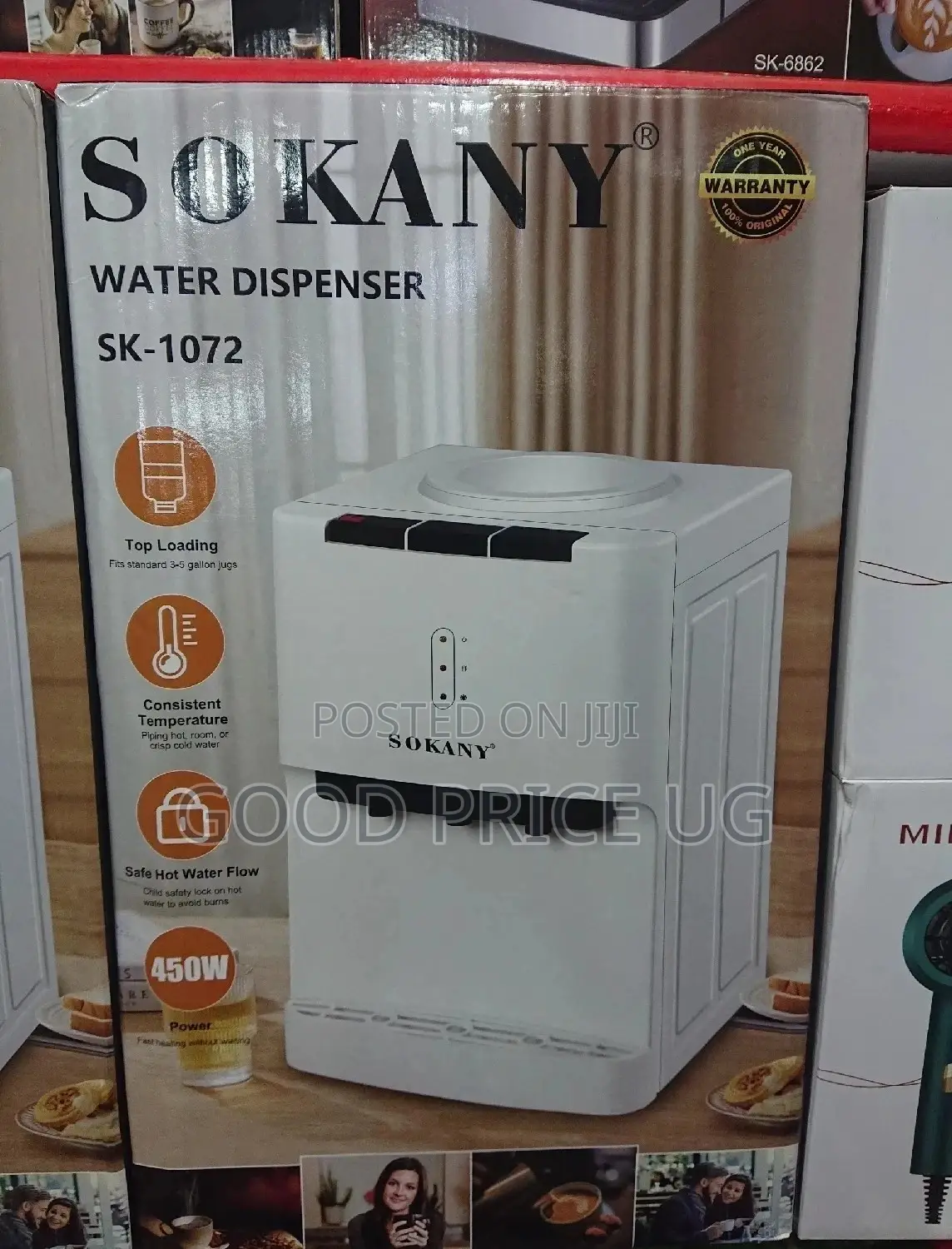 3 Tap Sokany Table Water Dispenser With 1 Year Warranty.