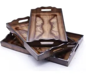 Wooden Tray Set