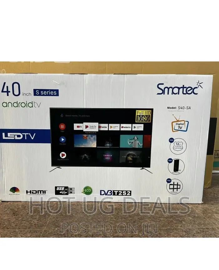 Smartec 40inch Android Smart TV Free to Air Decoder – Black