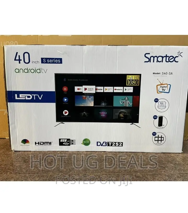 Smartec 40inch Android Smart TV Free to Air Decoder – Black