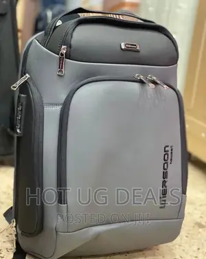 High Capacity Water Resistant Laptop Bag - Black