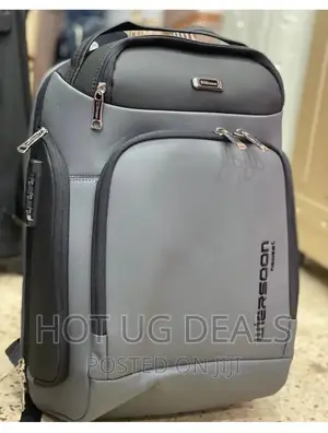 High Capacity Water Resistant Laptop Bag - Black