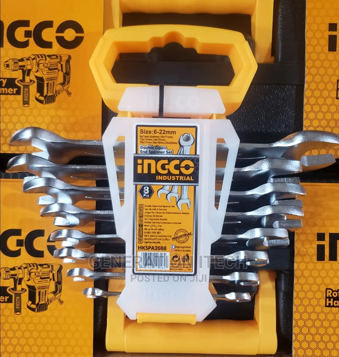 INGCO 8 PCS Double Open End Spanner Set - INDUSTRIAL