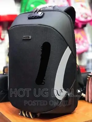 Waterproof Laptop Bag With USB Port - Black/Grey