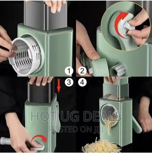 Multi-Function Vegetable Slicer Cutter Rotary Grater Kitchen