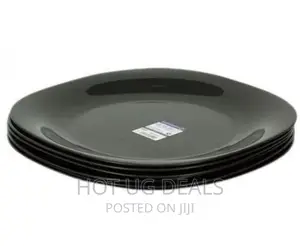 Luminarc 6 Pieces of Luminarc Square Plain Plates – Black
