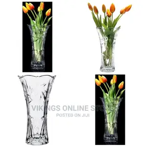 Glass Flower Vase, Colourless