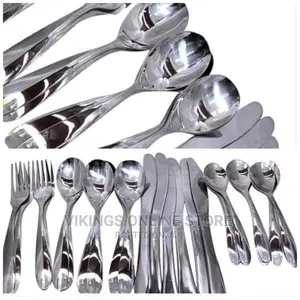 24pcs Cutlery (Forks, Spoons Knives) – Silver
