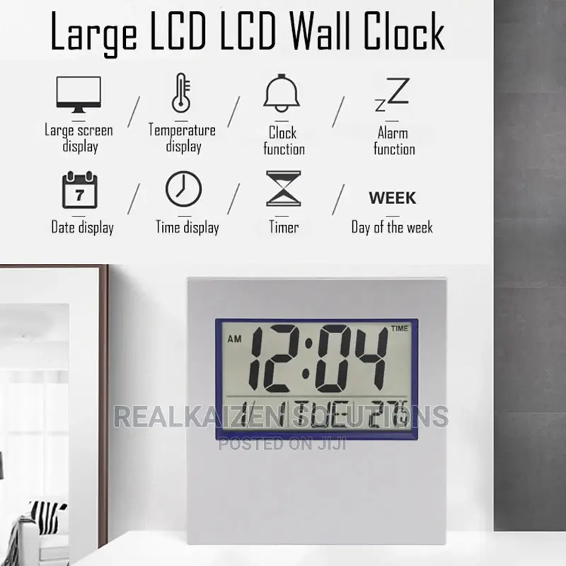 LCD Digital Electronic Alarm | Date | Calendar | Temp Clock