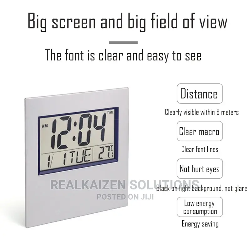 LCD Digital Electronic Alarm | Date | Calendar | Temp Clock