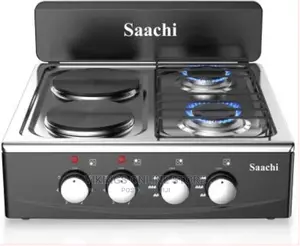 Saachi 2 Gas + 2 Electric Hot Plates